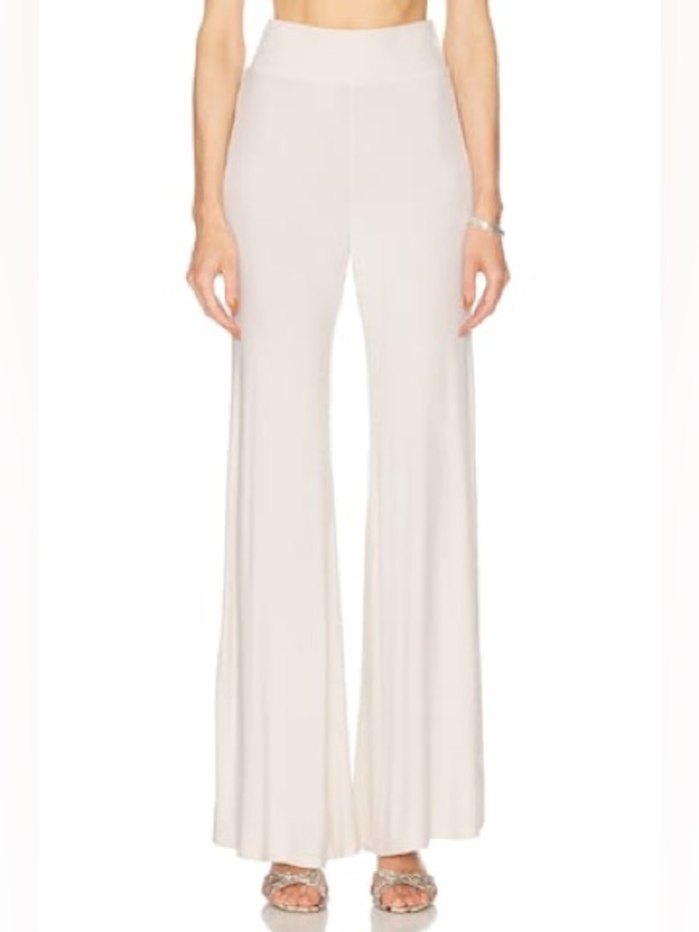 Enza Costa Silk Knit Bias Pant in Canvas